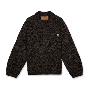 Waffle Pullover Polo Sweater