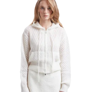 Mohair Hooded Cardigan