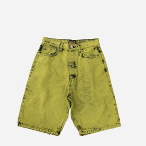 Heavy Acid Wash Wide Leg Short