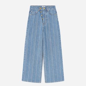 Structured Denim Double Fly Baggy Jeans