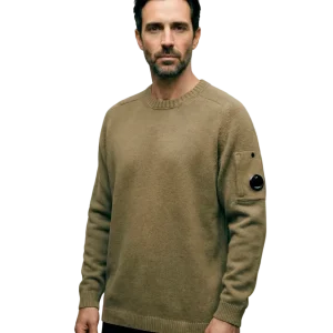 Cotton Chenille Crewneck Lens Sweater