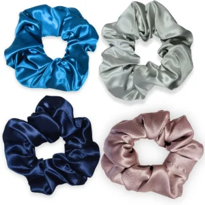 SIDEN SCRUNCHIE BIG (förpackning med 4) - Färgglad
