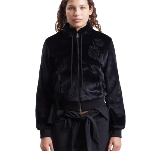 Fleece Appliqué Zipup Jacket