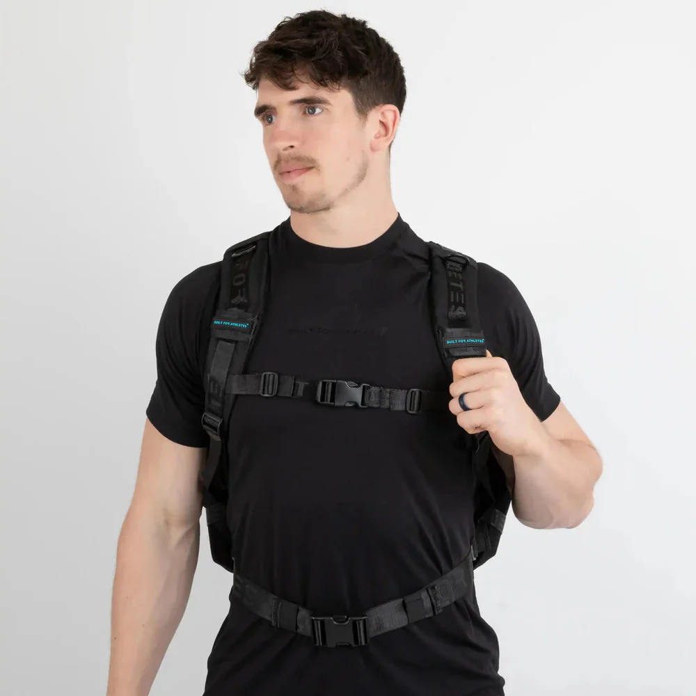 Built For Athletes Large Black & Aqua 45L Hero 3.0 Backpack - Bild 6