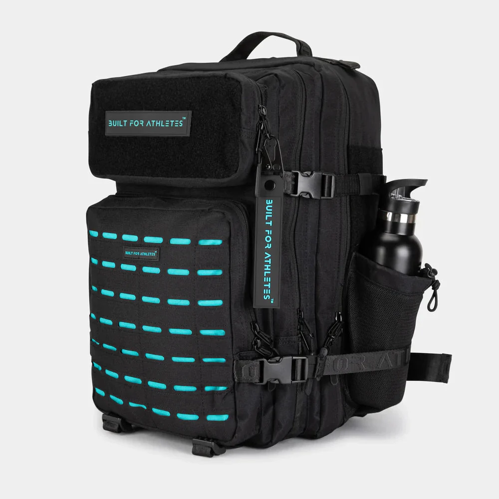 Built For Athletes Large Black & Aqua 45L Hero 3.0 Backpack - Bild 5