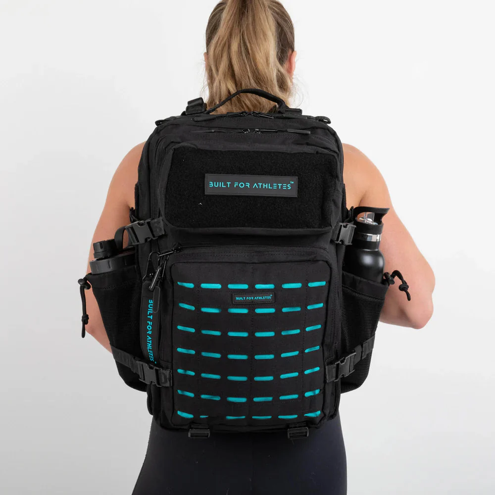 Built For Athletes Large Black & Aqua 45L Hero 3.0 Backpack - Bild 3