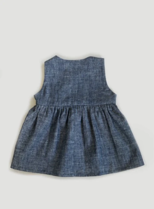 Klänning - Ekologisk Bomull/Hampa - Denim Mörkblå - Bild 3